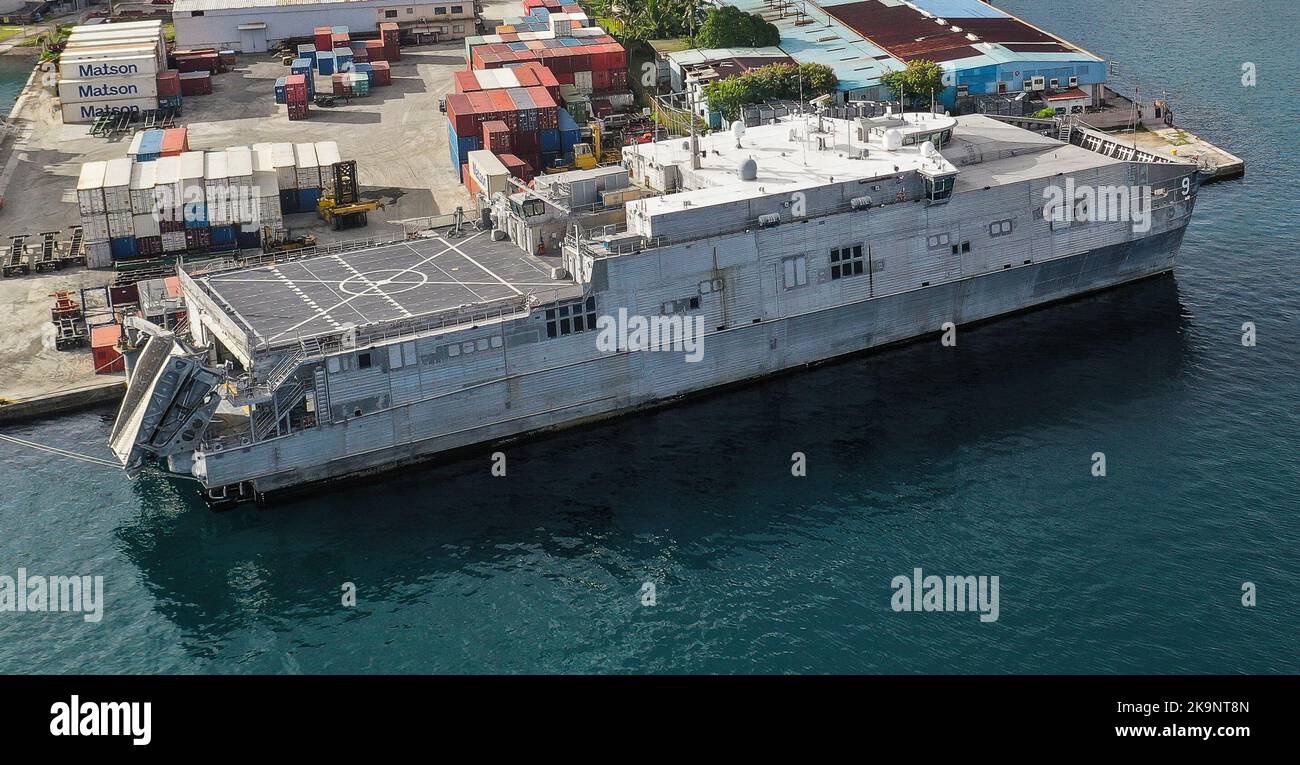 Militär-Sealift-Kommando Spearhead-Klasse Expeditions-Schnelltransportschiff USNS City of Bismarck K (T-EPF 9) Stockfoto
