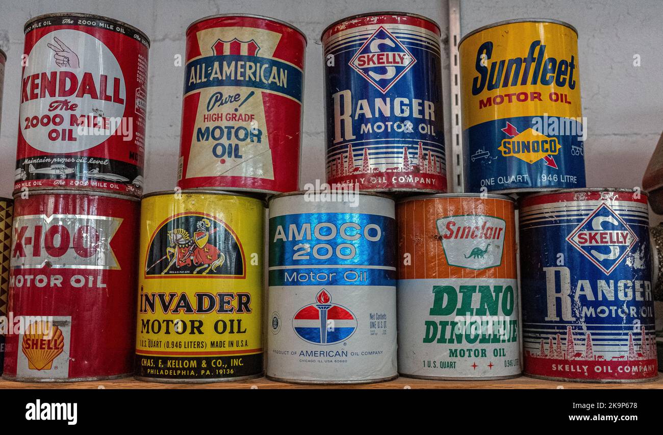 Gegenstände im Wheels Museum, Albuquerque, New Mexico Stockfoto
