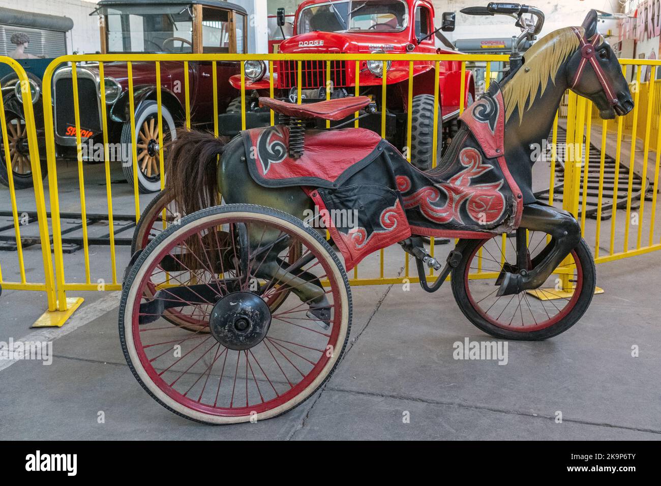 Gegenstände im Wheels Museum, Albuquerque, New Mexico Stockfoto