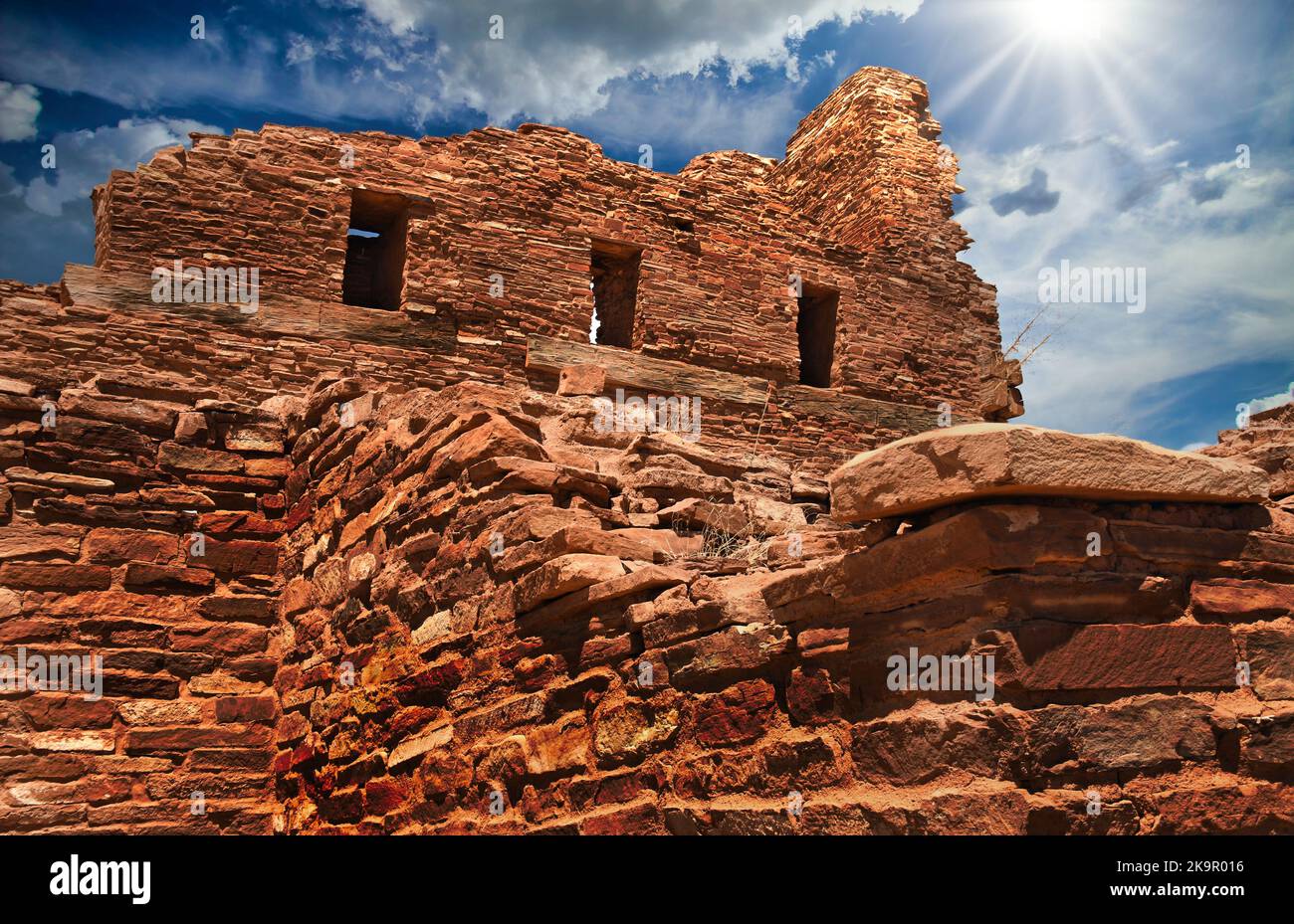 Blick auf den Chorloft der San Gregorio De Abo Mission, die 1629 von spanischen Missionaren in New Mexico erbaut wurde. Stockfoto