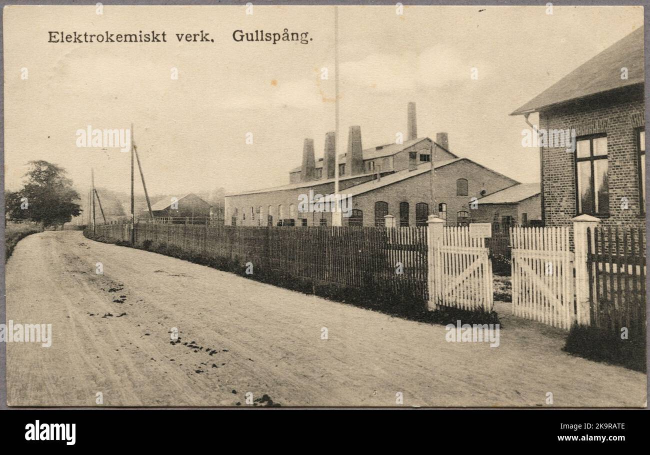 Elektrochemische Fabrik in Gullspång. Stockfoto