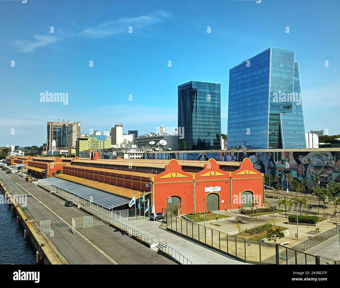 pier Maua internationales Kreuzfahrtterminal brasil, Pier Maua, Passagierschiffterminal rio, rio de janeiro, rio, brasilien, brasilianische Cruse-Häfen, Kreuzfahrtschiff Stockfoto