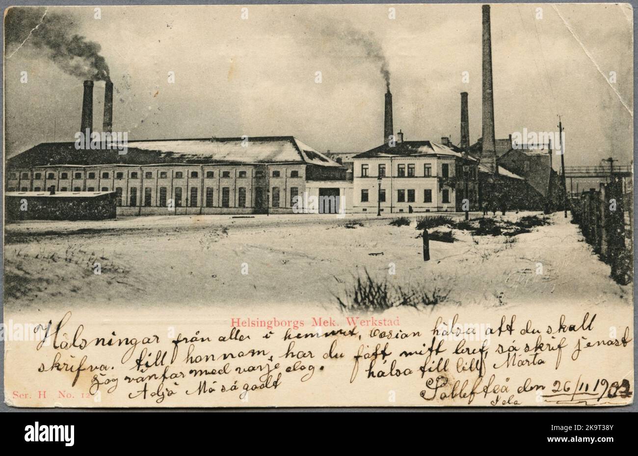 Helsingborgs mechanische Werkstatt. Stockfoto