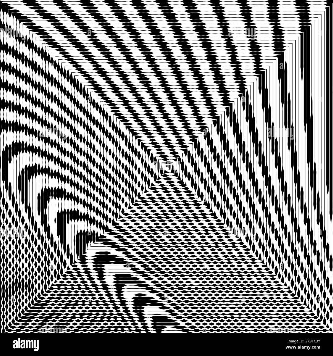 Abstrakter Hintergrund mit schwarzen und weißen Streifen, Vektor-Design-Element. Stock Vektor