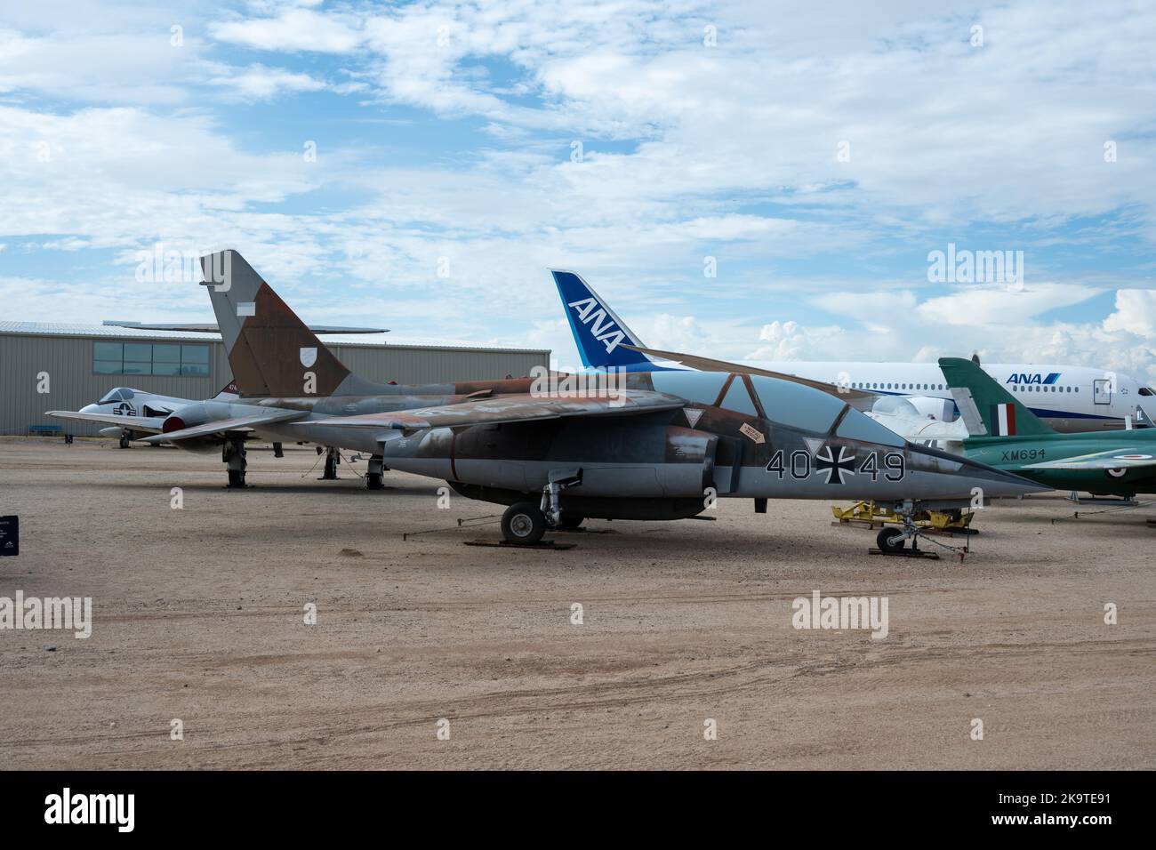 Ein deutscher Dassault Dornier Alpha Jet, der im Pima Air and Space Museum ausgestellt ist Stockfoto