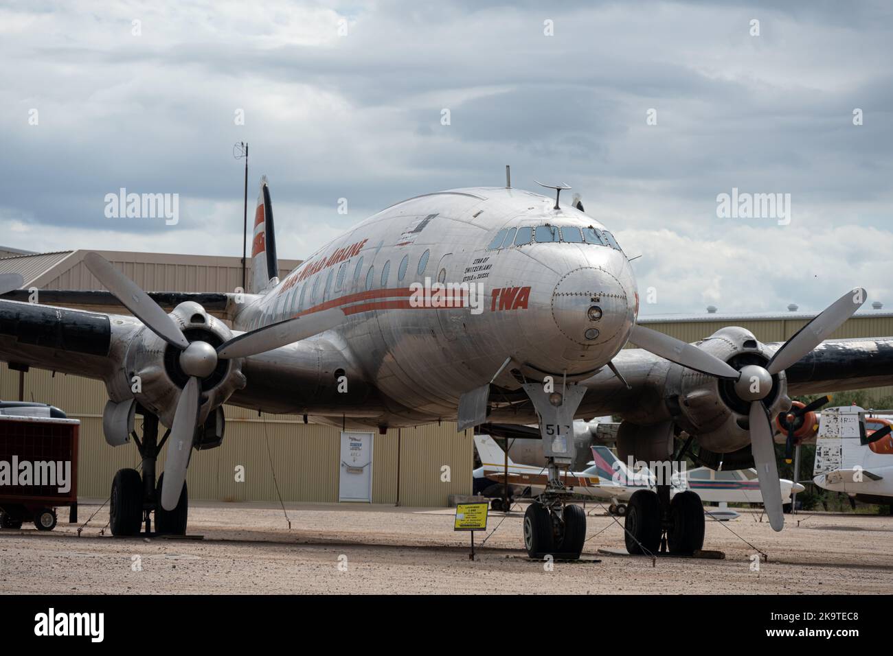 Eine Lockheed Constellation, die im Pima Air and Space Museum ausgestellt ist Stockfoto