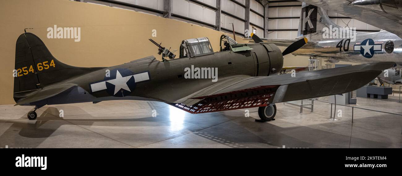 Ein Douglas SBD Dauntless, der im Pima Air and Space Museum ausgestellt ist Stockfoto