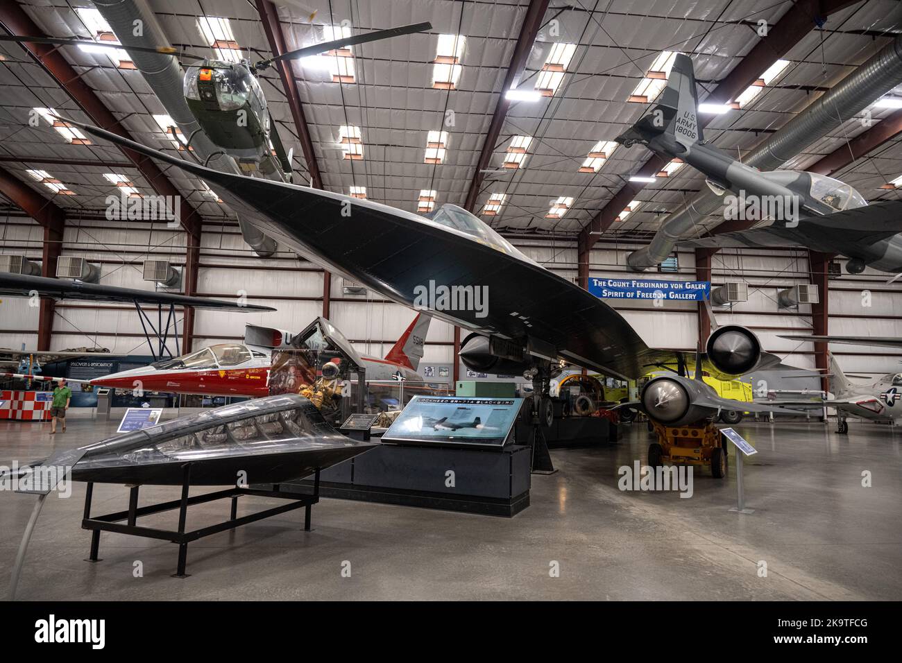 Ein SR-71-Amsel, der im Pima Air and Space Museum ausgestellt ist Stockfoto