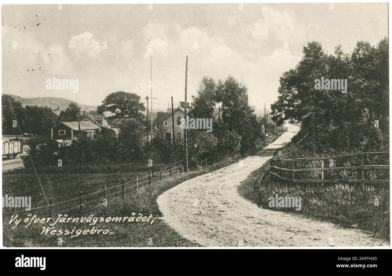 Falkenbergs Railway, Fj. Auf dem Hof steht ein einziger Güterwagen. Stockfoto