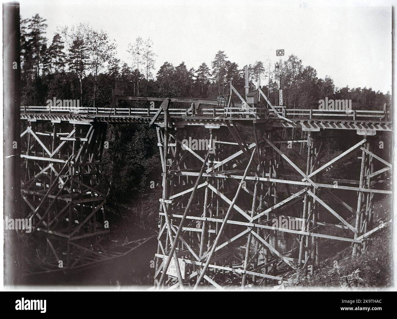 Die Dänen-Klappbrücke bei Igelsta. Stockfoto