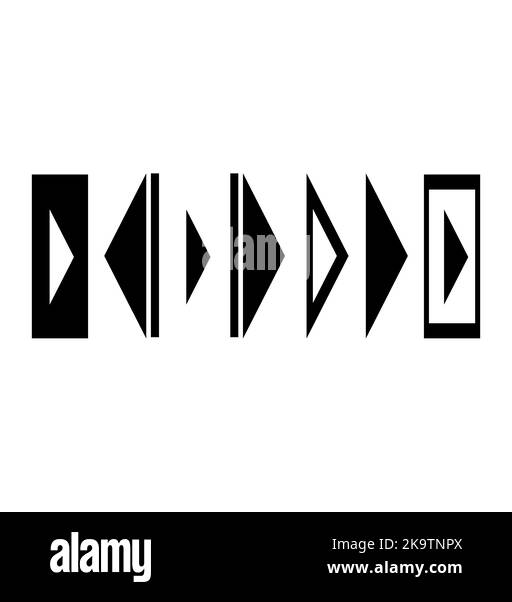 Wiedergabesymbol. Vektorsymbol für Wiedergabetaste auf weißem Hintergrund isoliert. Stock Vektor