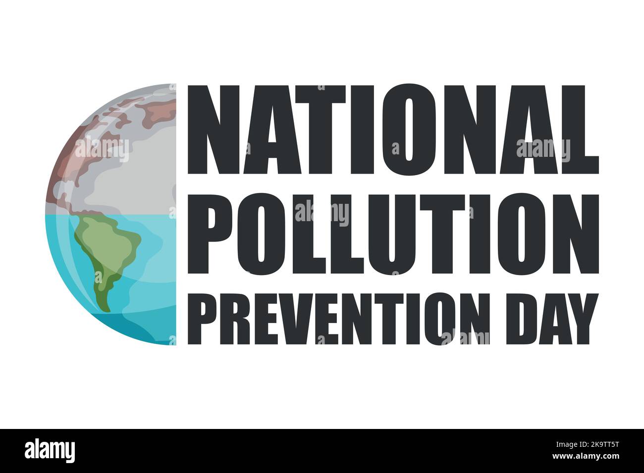 Nationale Tagesgestaltung zur Vermeidung von Umweltverschmutzung. Poster zur Sensibilisierung für die Umwelt Stock Vektor