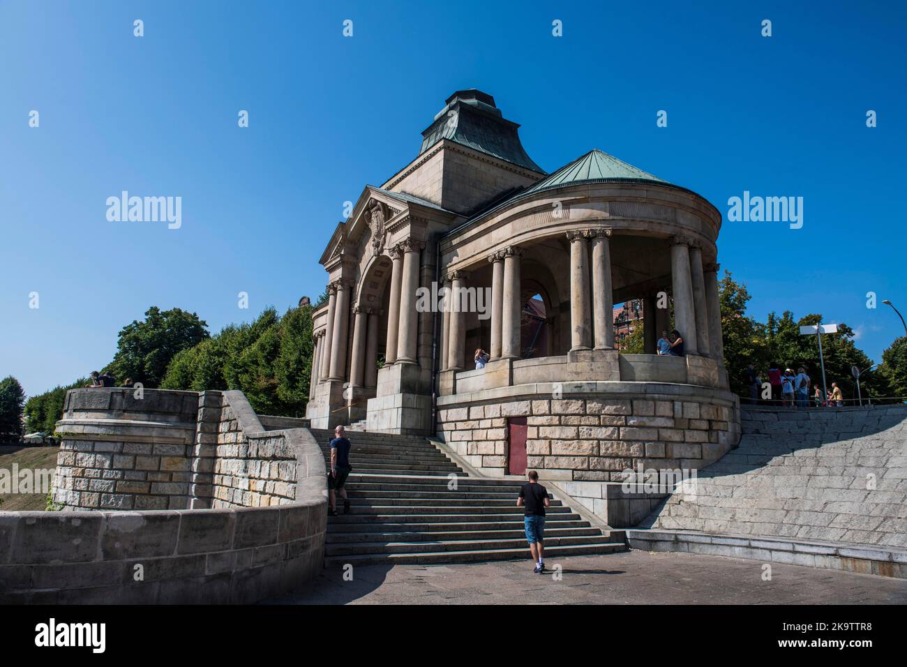 Historische Promenade an der oder, Stettin, Polen Stockfoto