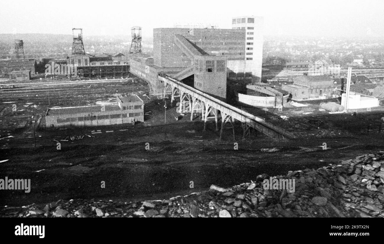 Die Kolonie Graf Moltke 3/4 in Gladbbeck im Ruhrgebiet, 1971 geschlossen, hier am 25. 1. 1972, Deutschland Stockfoto