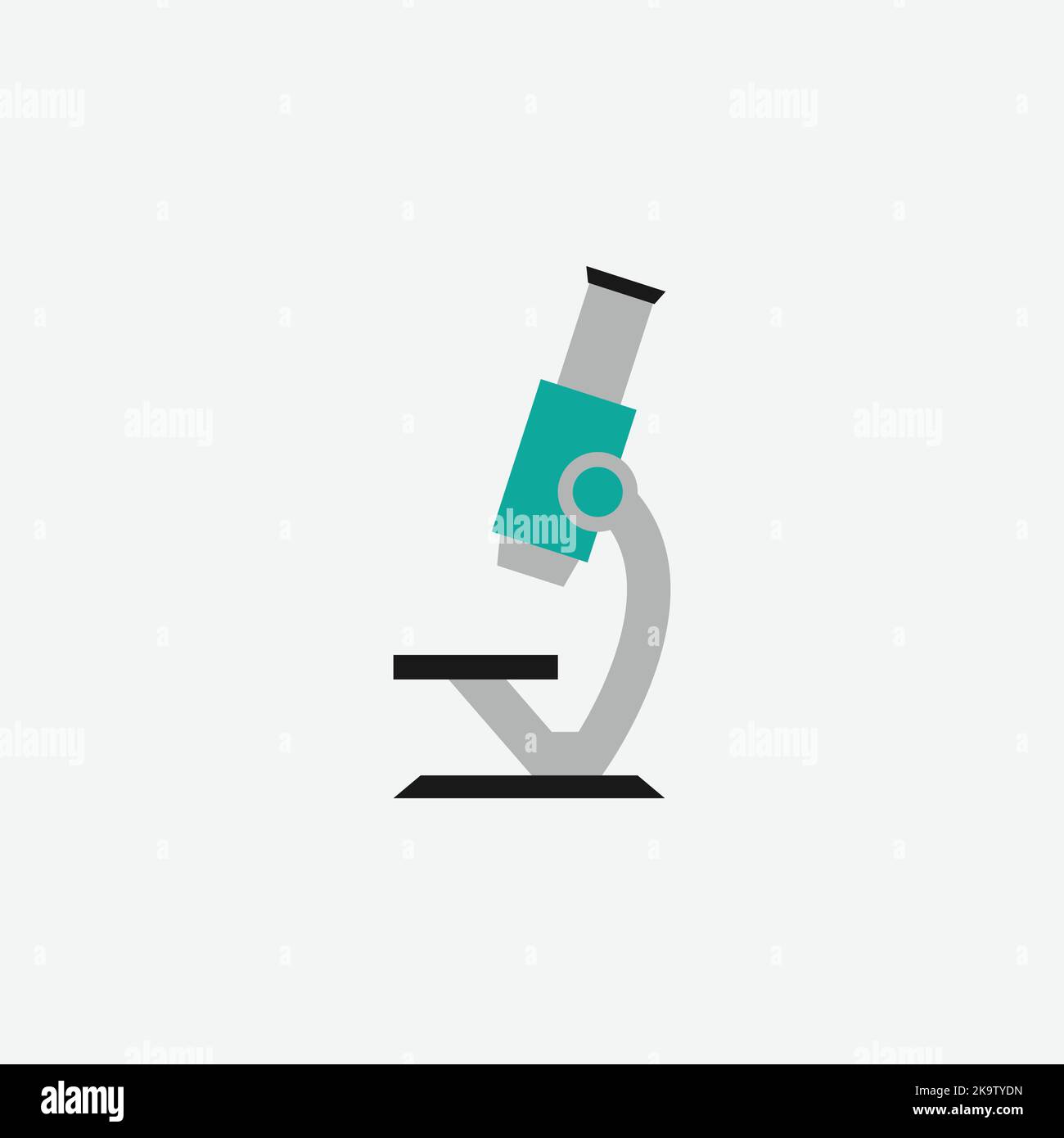 Mikroskop-Symbol, flacher Stil. - Vektor Stock Vektor