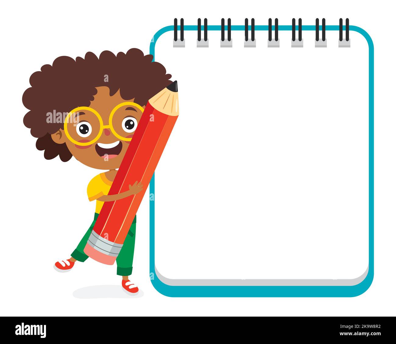 Bildungskonzept Mit Cartoon Student Stock Vektor