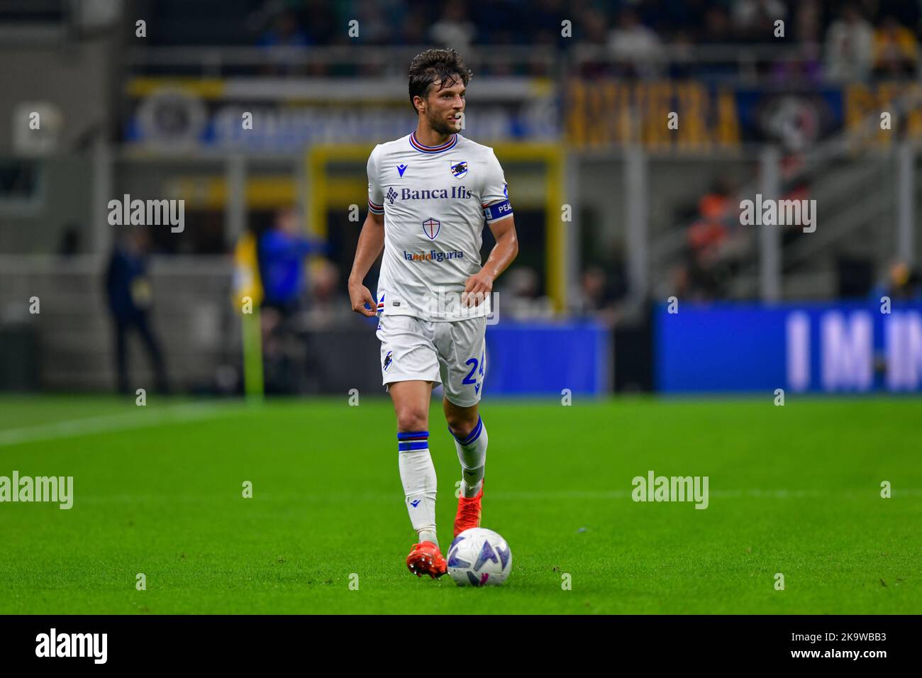 Mailand, Italien. 29. Oktober 2022. Bartosz Bereszynski (24) von Sampdoria gesehen in der Serie Ein Spiel zwischen Inter und Sampdoria bei Giuseppe Meazza in Mailand. (Foto: Gonzales Photo/Alamy Live News Stockfoto