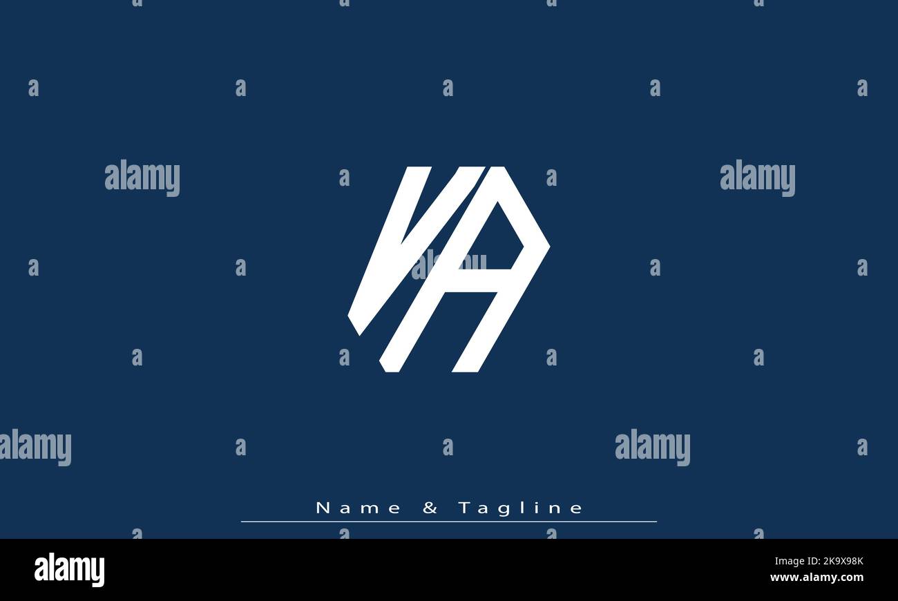 Buchstaben Buchstaben Initialen Monogramm Logo VA , AV Stock Vektor