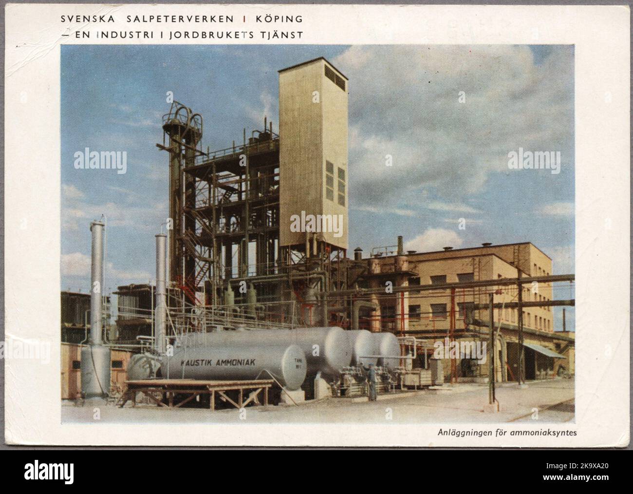 Anlage zur Ammoniaksynthese an den schwedischen Salpeterverken, Köping. Stockfoto