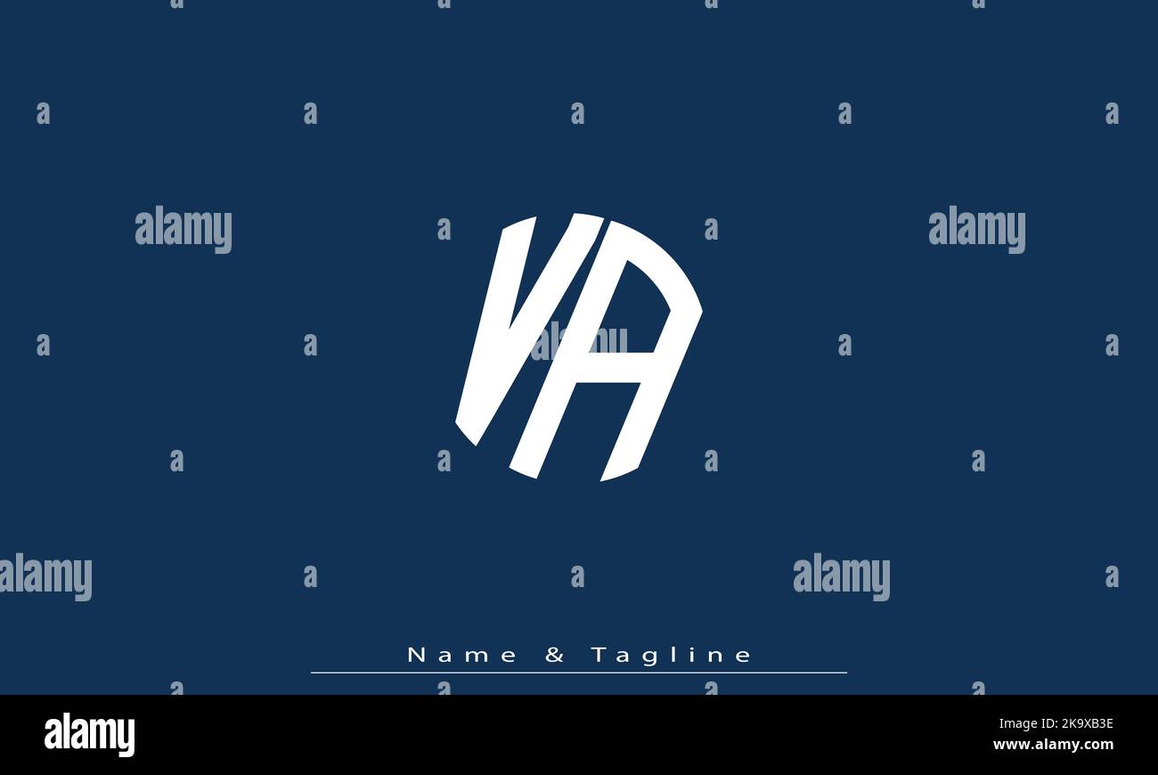 Buchstaben Buchstaben Initialen Monogramm Logo VA , AV Stock Vektor