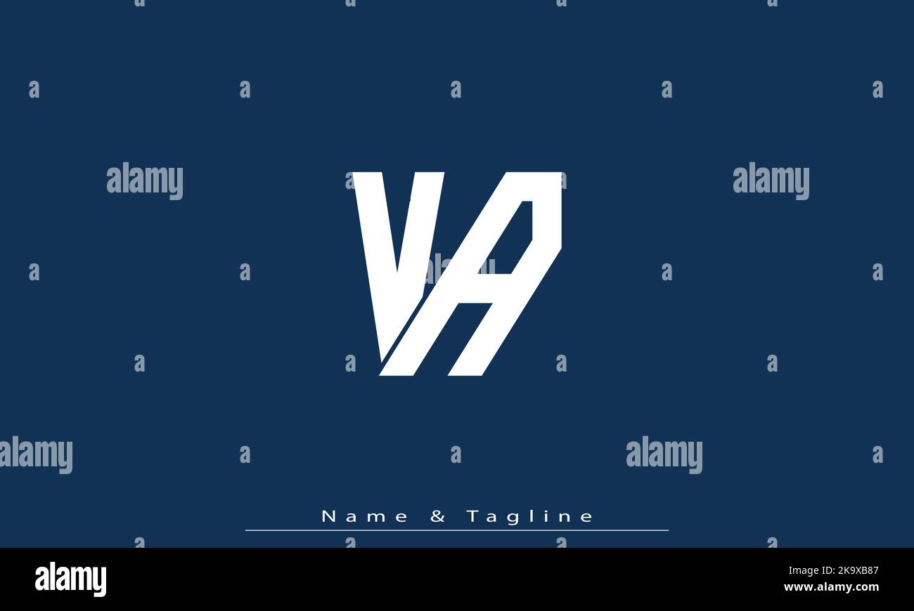 Buchstaben Buchstaben Initialen Monogramm Logo VA , AV Stock Vektor