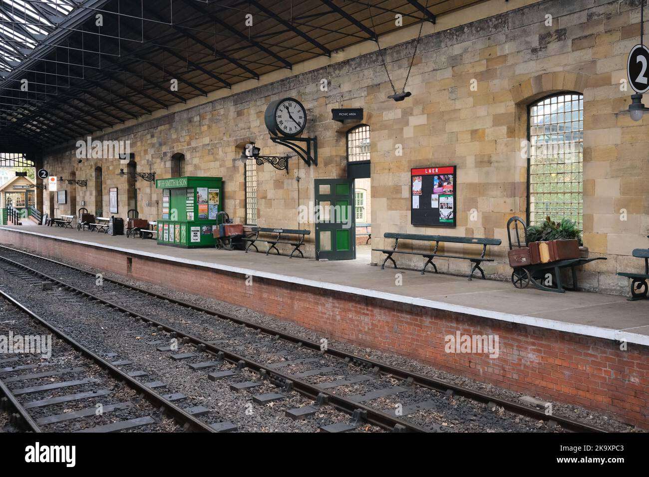 Pickering Bahnhof, North Yorkshire Moors Railway. Stockfoto