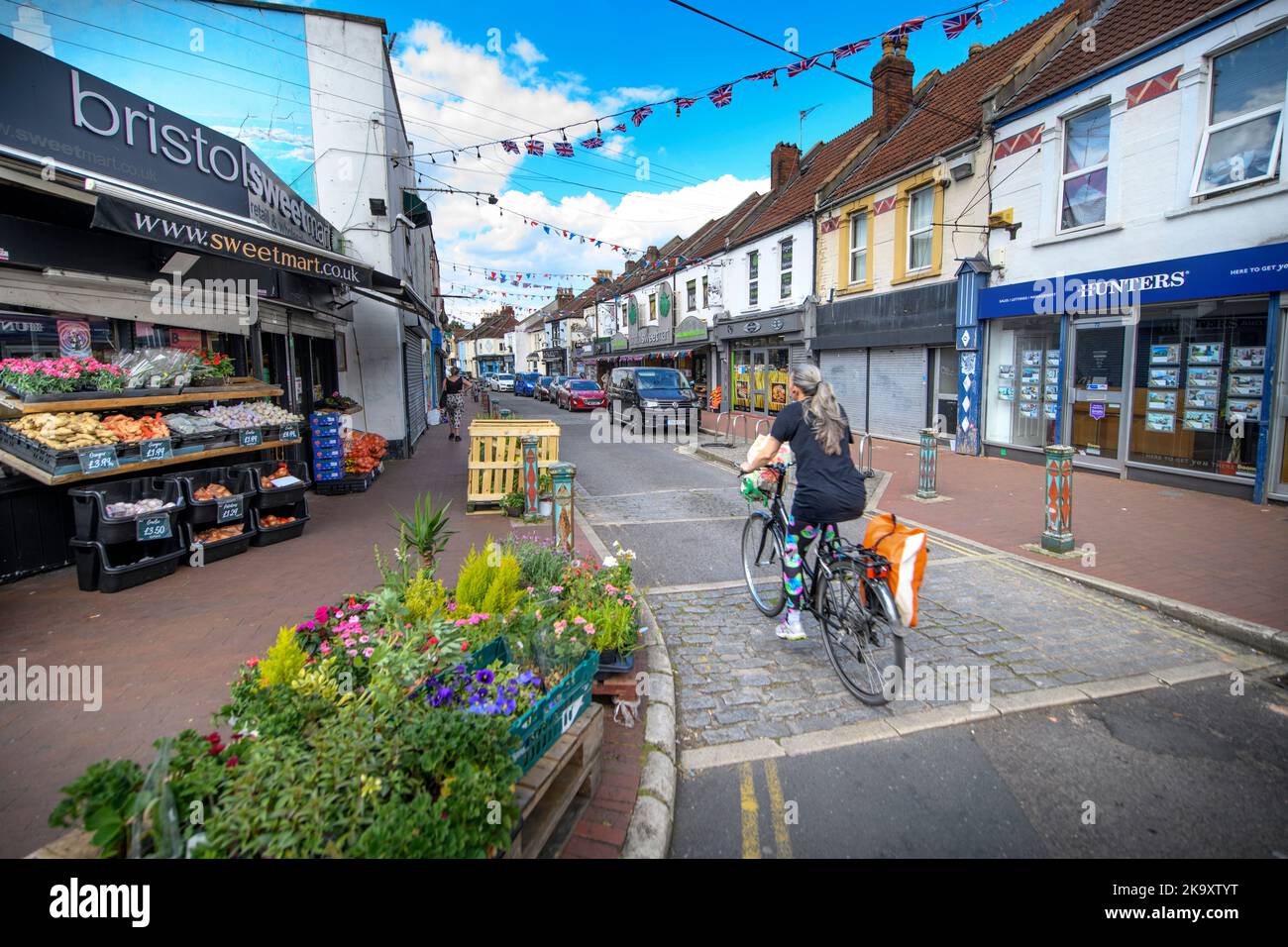 St Mark's Road in Easton, Bristol, Großbritannien Stockfoto