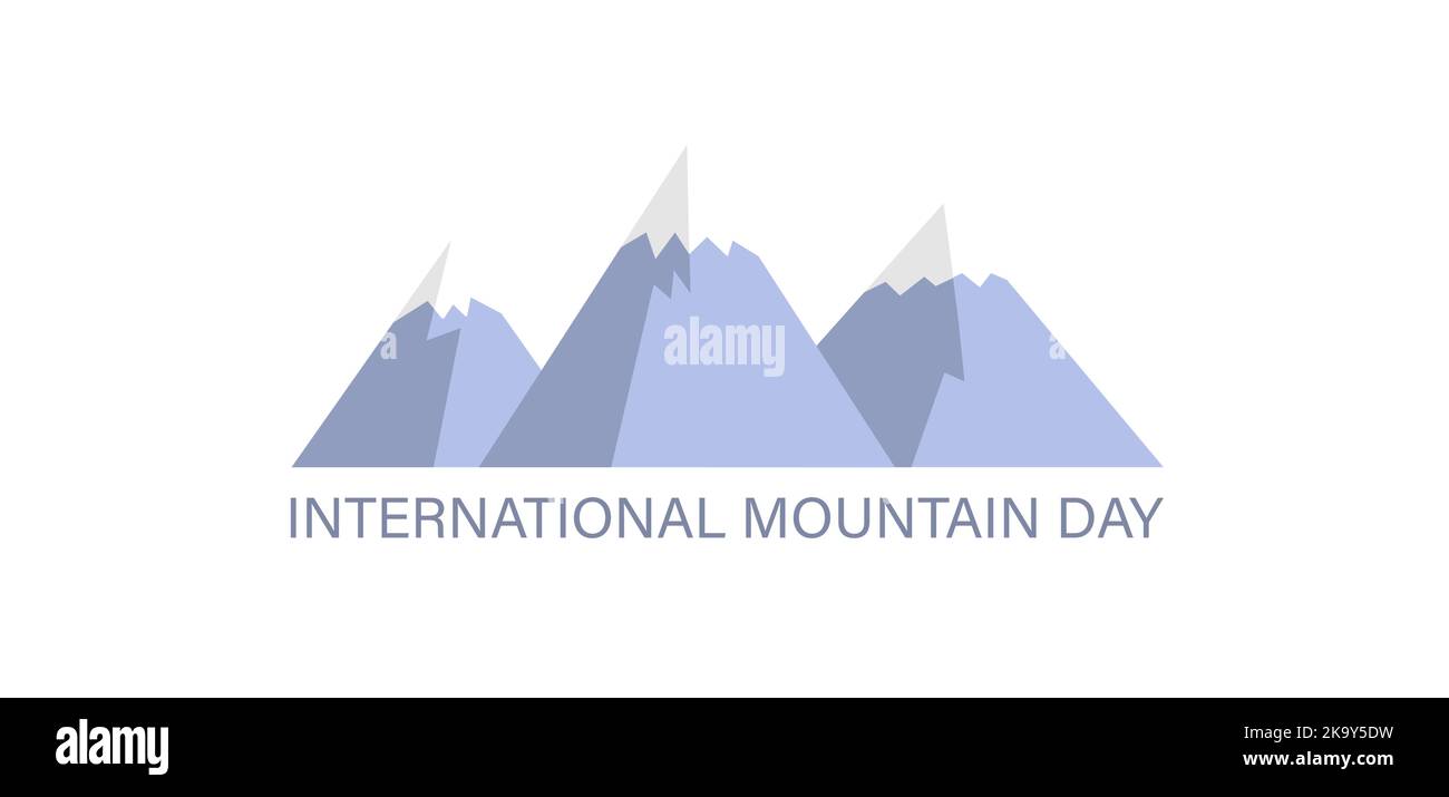 Internationaler Bergtag. Winternature Stock Vektor
