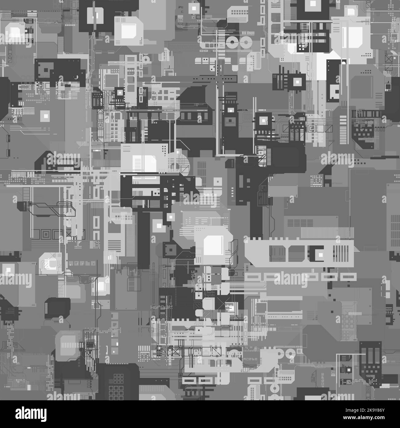 SCIFI-Verschiebungskarte für 3D-Textur Stockfoto