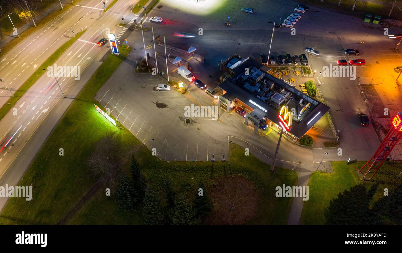 Fastfood-Linie Stockfoto