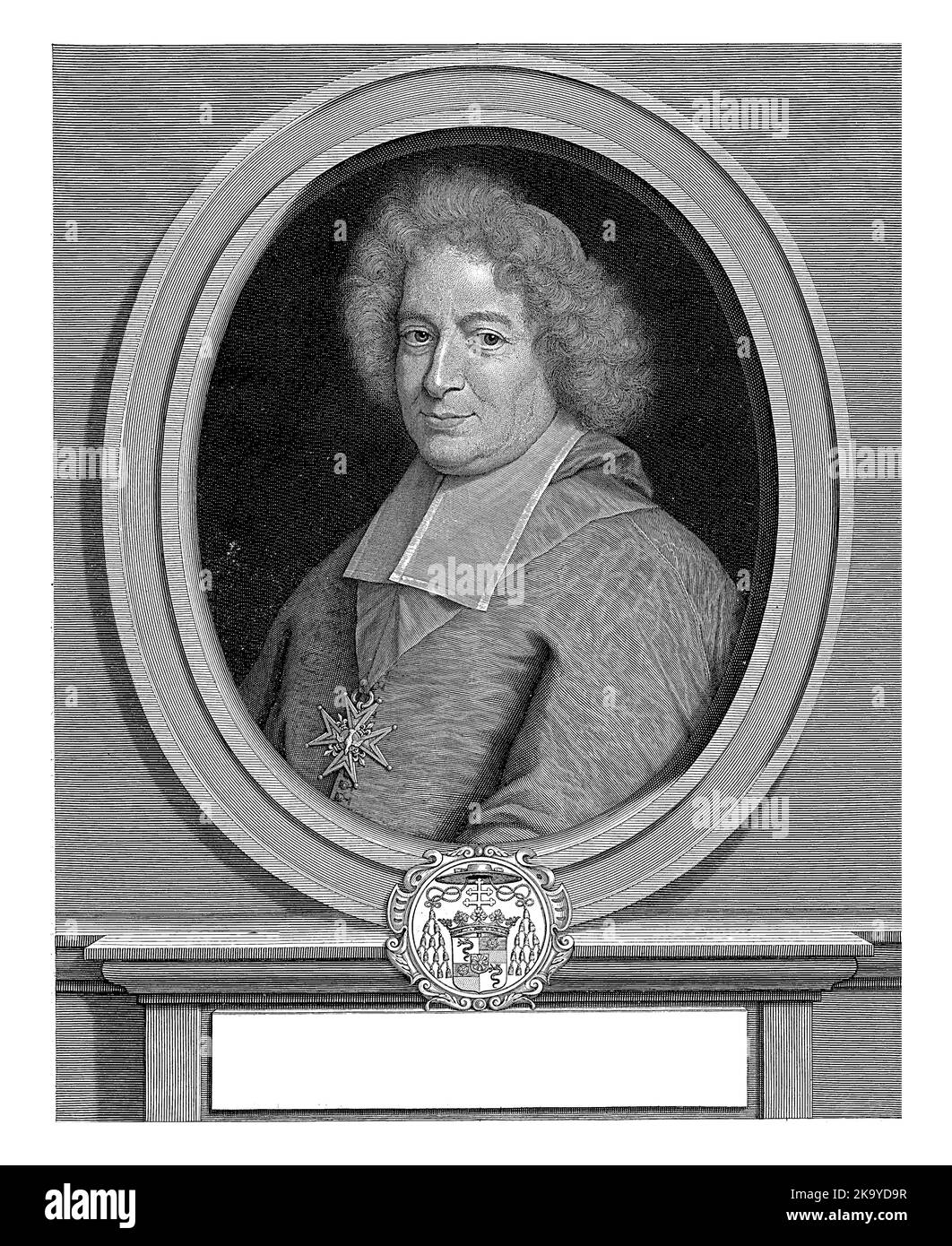 Porträt von Pierre de Bonzi, Kardinal und Erzbischof von Toulouse und Narbonne. Auf seiner Brust trägt er das Zeichen des Ordens des Heiligen Geistes. Stockfoto