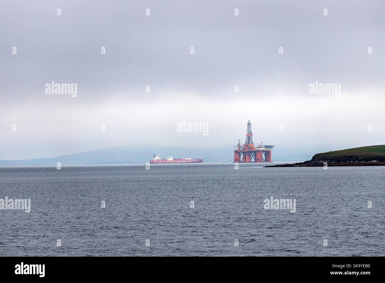 Scapa Flow Rig-Plattform, Orkney, Schottland, Großbritannien Stockfoto