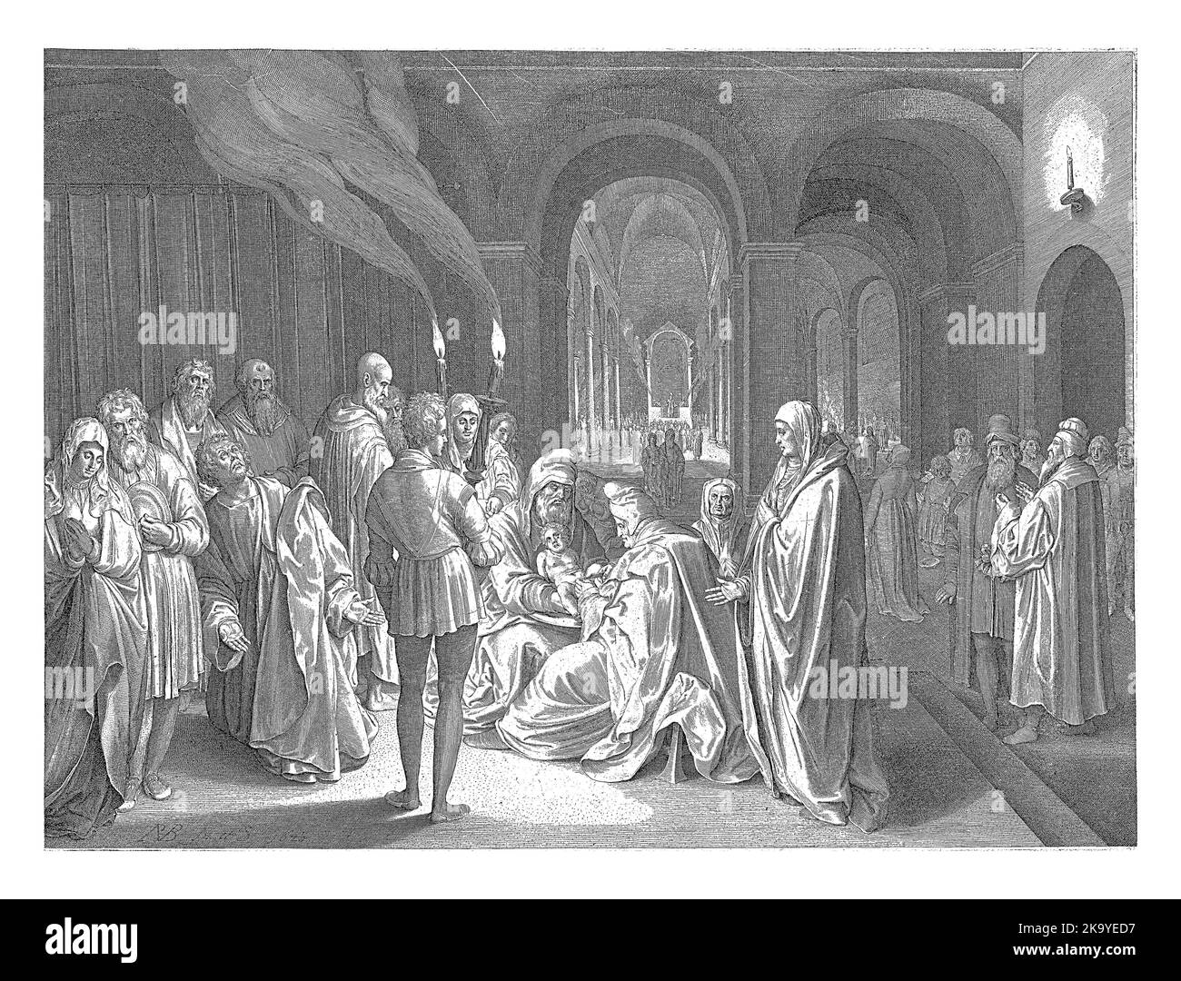 Beschneidung Christi, Nicolaes de Bruyn, 1620 Stockfoto