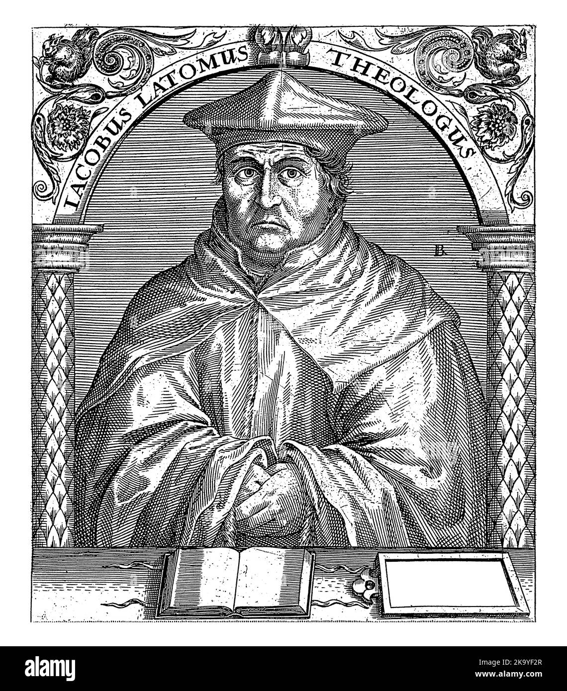 Porträt von Jacobus Latomus, Robert Boissard, 1597 - 1599 Stockfoto