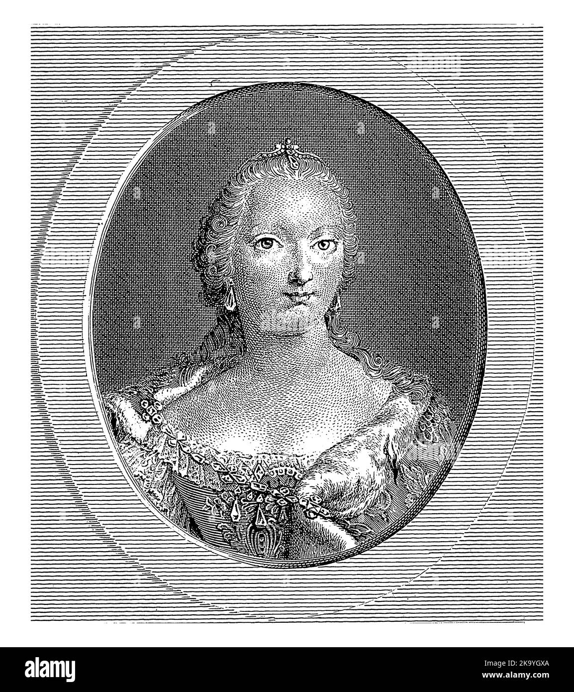 Porträt von Maria Theresia von Österreich, AdÃ¨le Ethiou, 1815 - 1825 Stockfoto