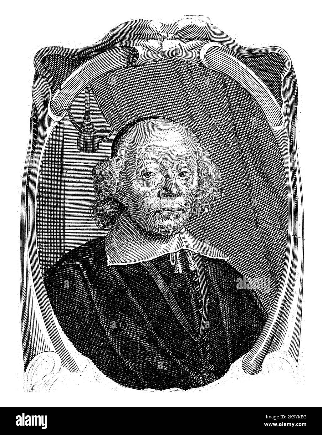 Porträt von Johan de Brune, als Großpensionär von Zeeland, im Alter von 67 Jahren. Stockfoto