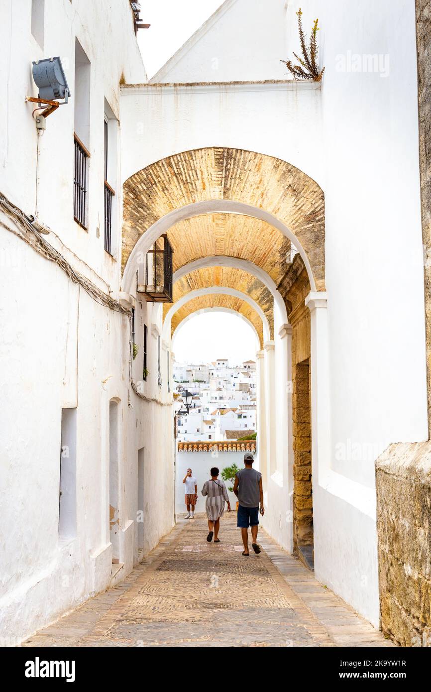 Arco de las Monjas (Nonnen) im alten jüdischen Viertel, Vejer de la Frontera, Andalusien, Spanien Stockfoto