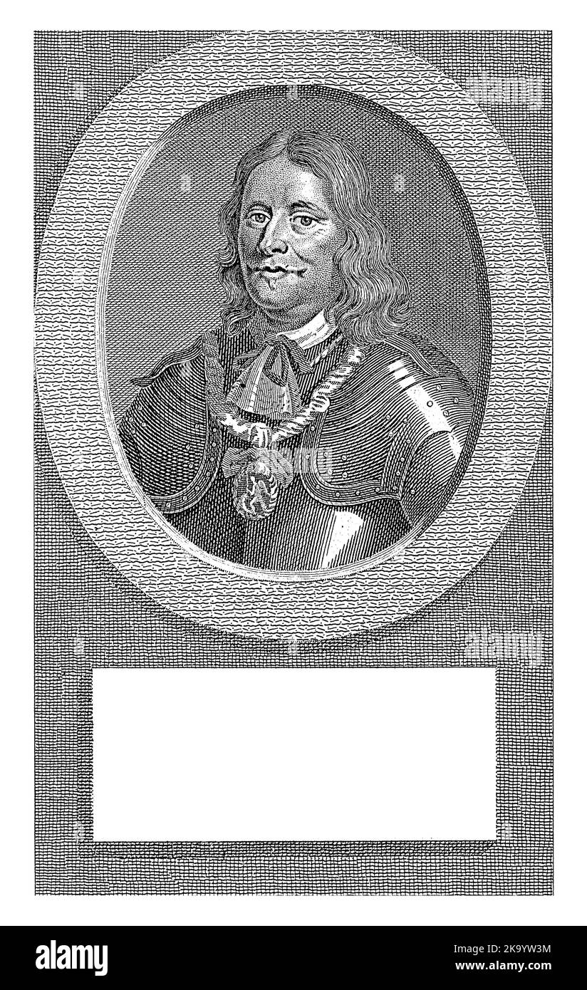 Portret van Johan Evertsen, Luitenant-admiraal van Zeeland. Stockfoto