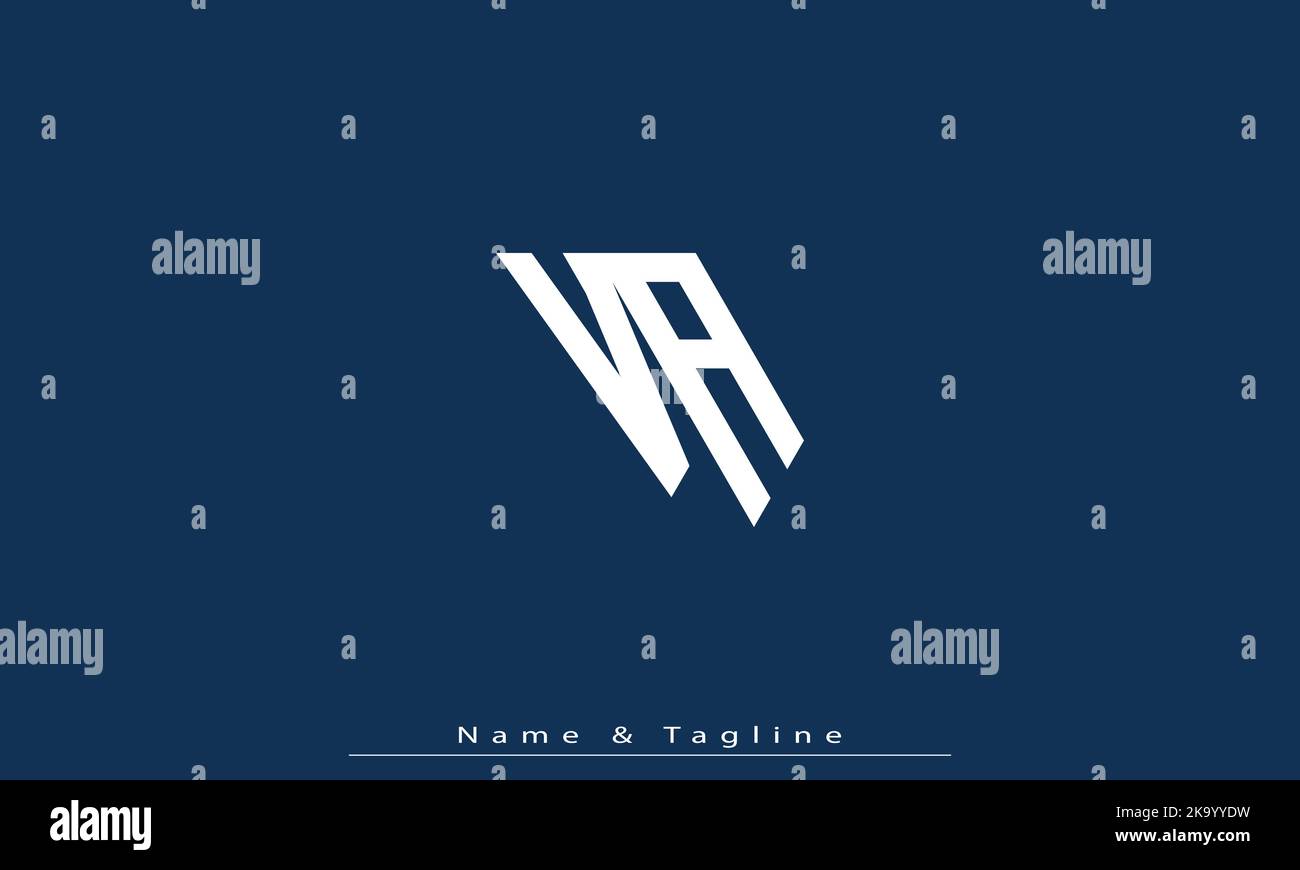 Buchstaben Buchstaben Initialen Monogramm Logo VA , AV Stock Vektor