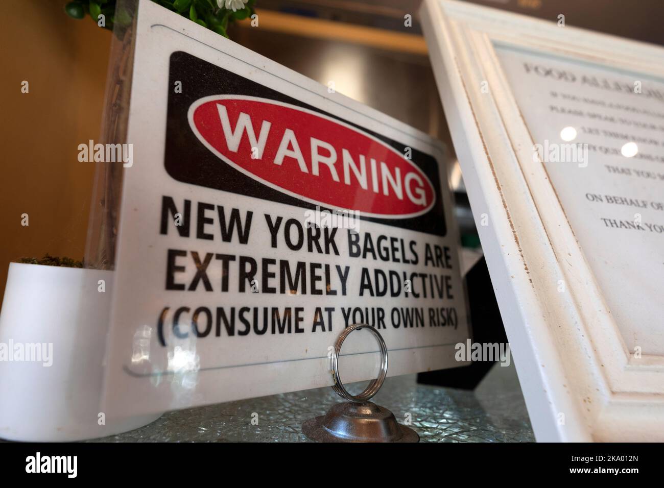 Detail New York City Cafe Stockfoto
