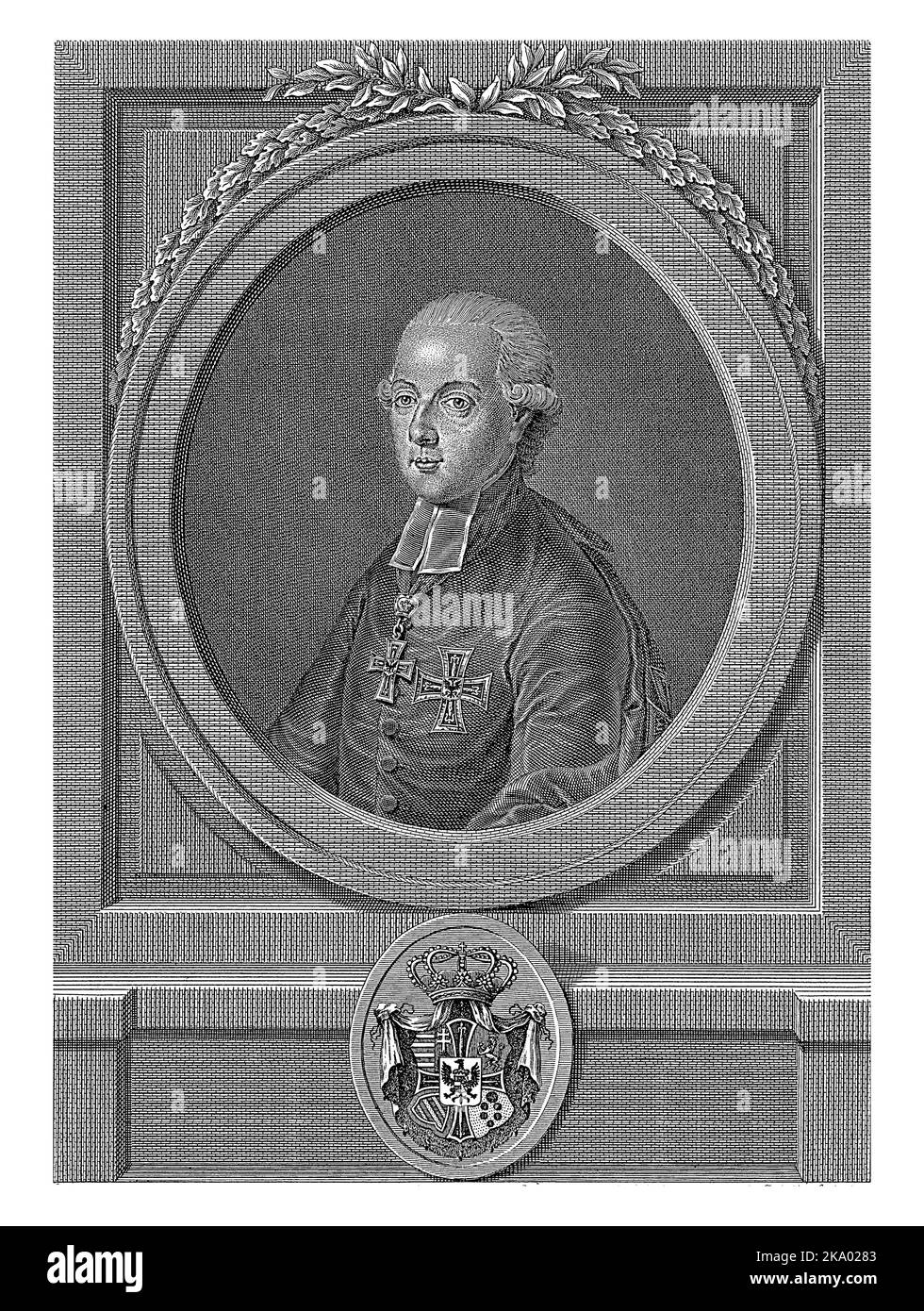 Porträt von Maximilian Franz, Wilhelm Friedrich Gmelin, 1760 - 1801 Stockfoto