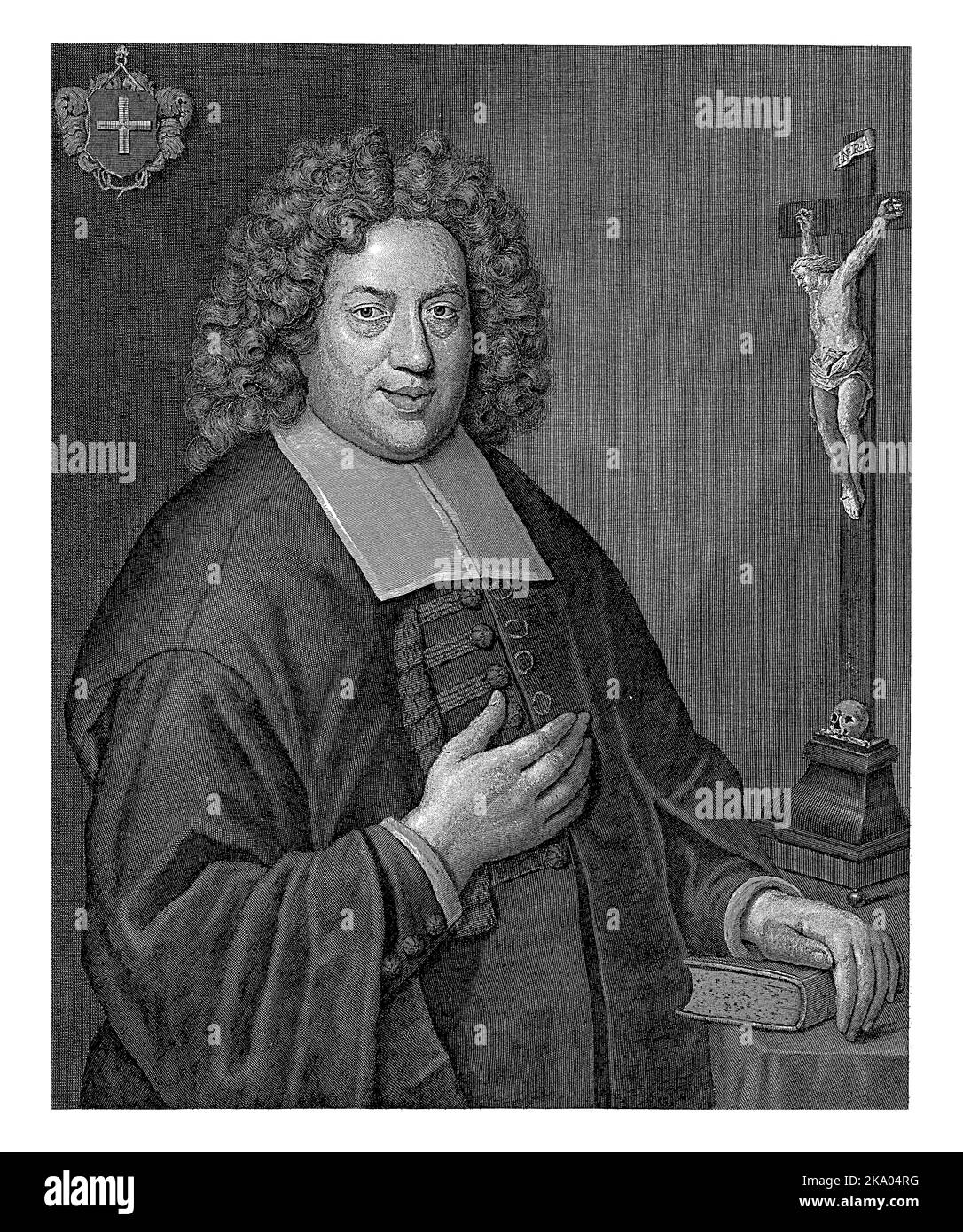 Franciscus van Groenhout, Pfarrer von Zaandam und Kanoniker von Haarlem im Alter von 63 Jahren. Stockfoto