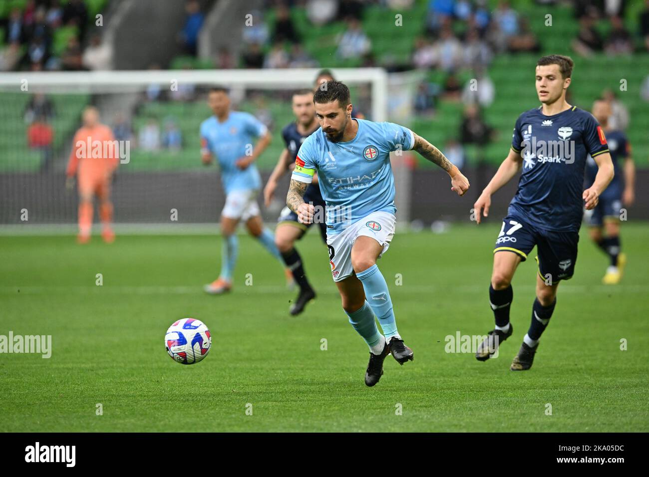 Melbourne, Australien. 30. Oktober 2022. Melbourne City / Wellington Phoenix, Jamie McLaren im AAMI Park. Stockfoto