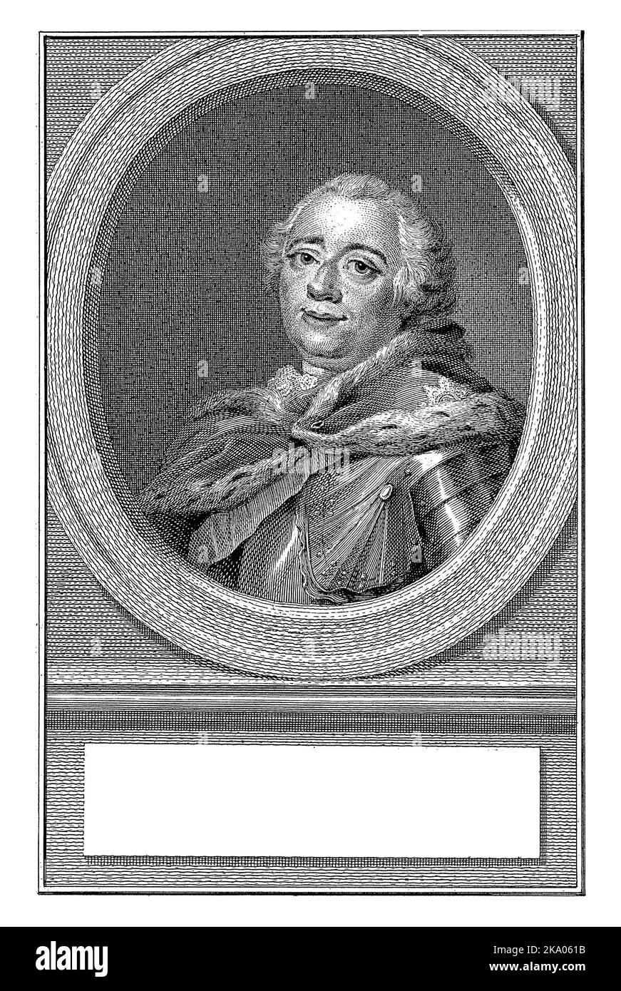 Porträt von Wilhelm IV. In einem Oval. In einem Rahmen befinden sich Name und Titel. Stockfoto