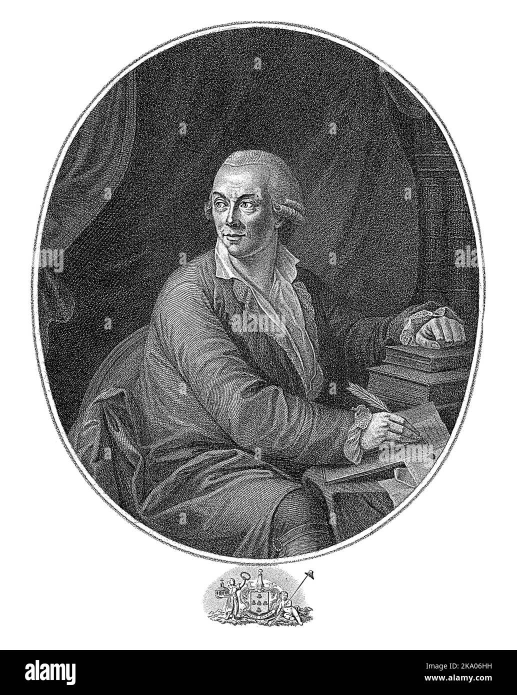 Porträt von Hendrik Karel Nicolaas van der Noot, Theodorus de Roode, nach Pierre de Glimes, 1789 - 1800 Porträt von Hendrik Karel Nicolaas van der No Stockfoto