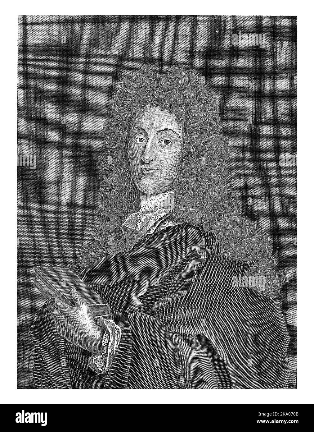 Porträt des französischen Chemikers Nicolas Lemery, Nicolas Pitau (I), 1644 - 1671 Stockfoto