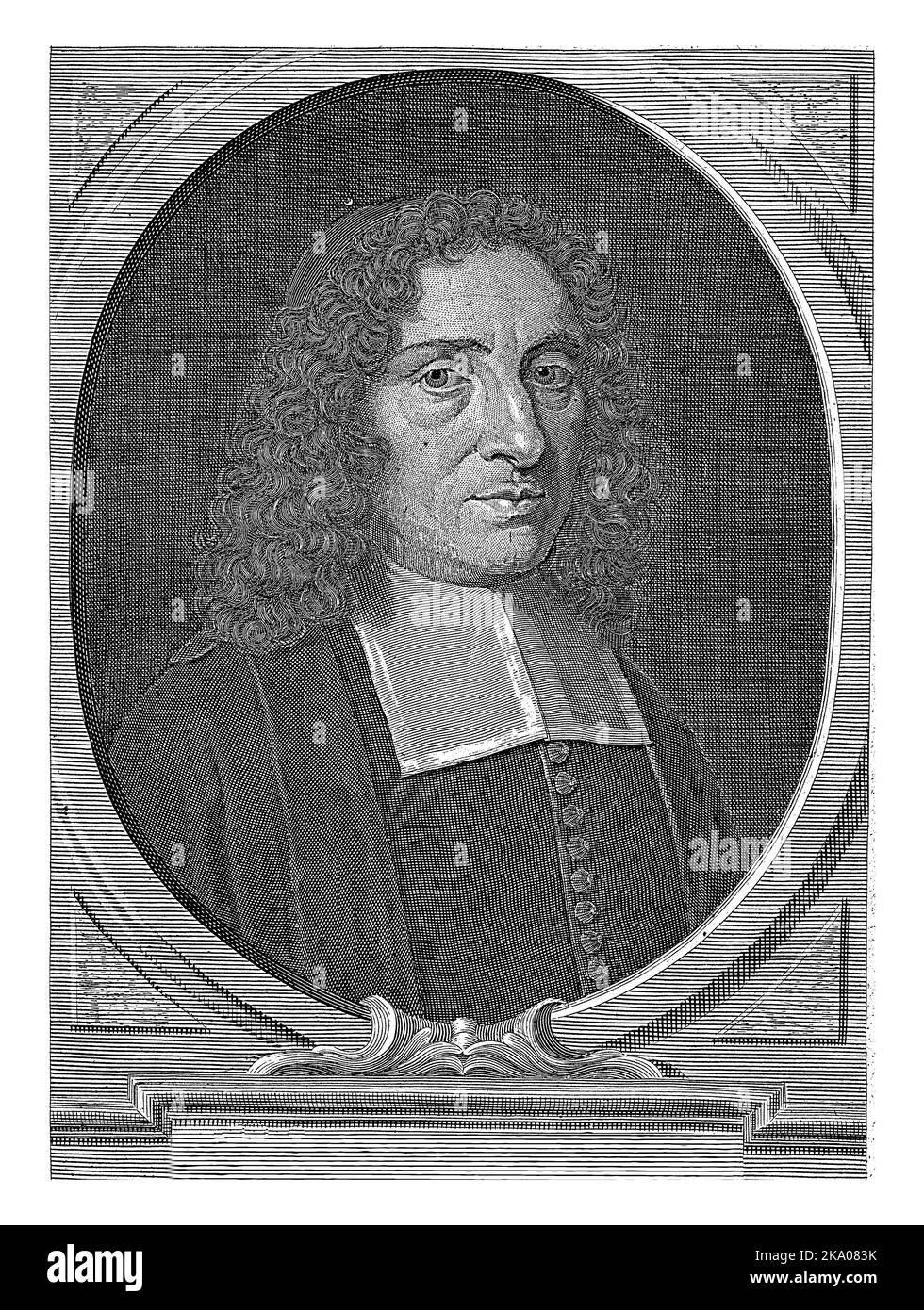Stephanus Wolters, Dekan der Universität Hamburg. Der Druck hat eine deutsche Bildunterschrift über sein Leben. Stockfoto