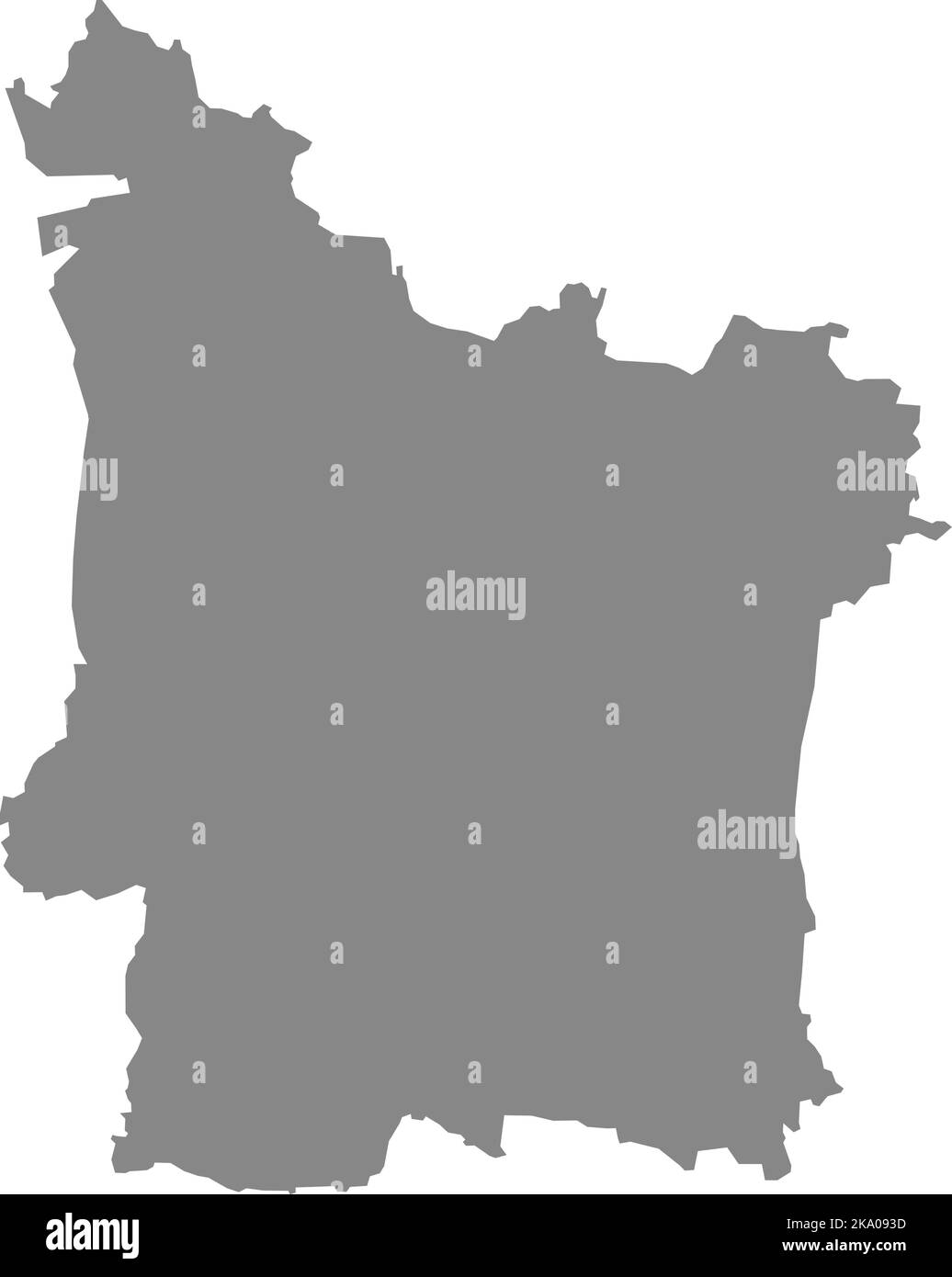 Graue Karte von ERLANGEN, DEUTSCHLAND Stock Vektor