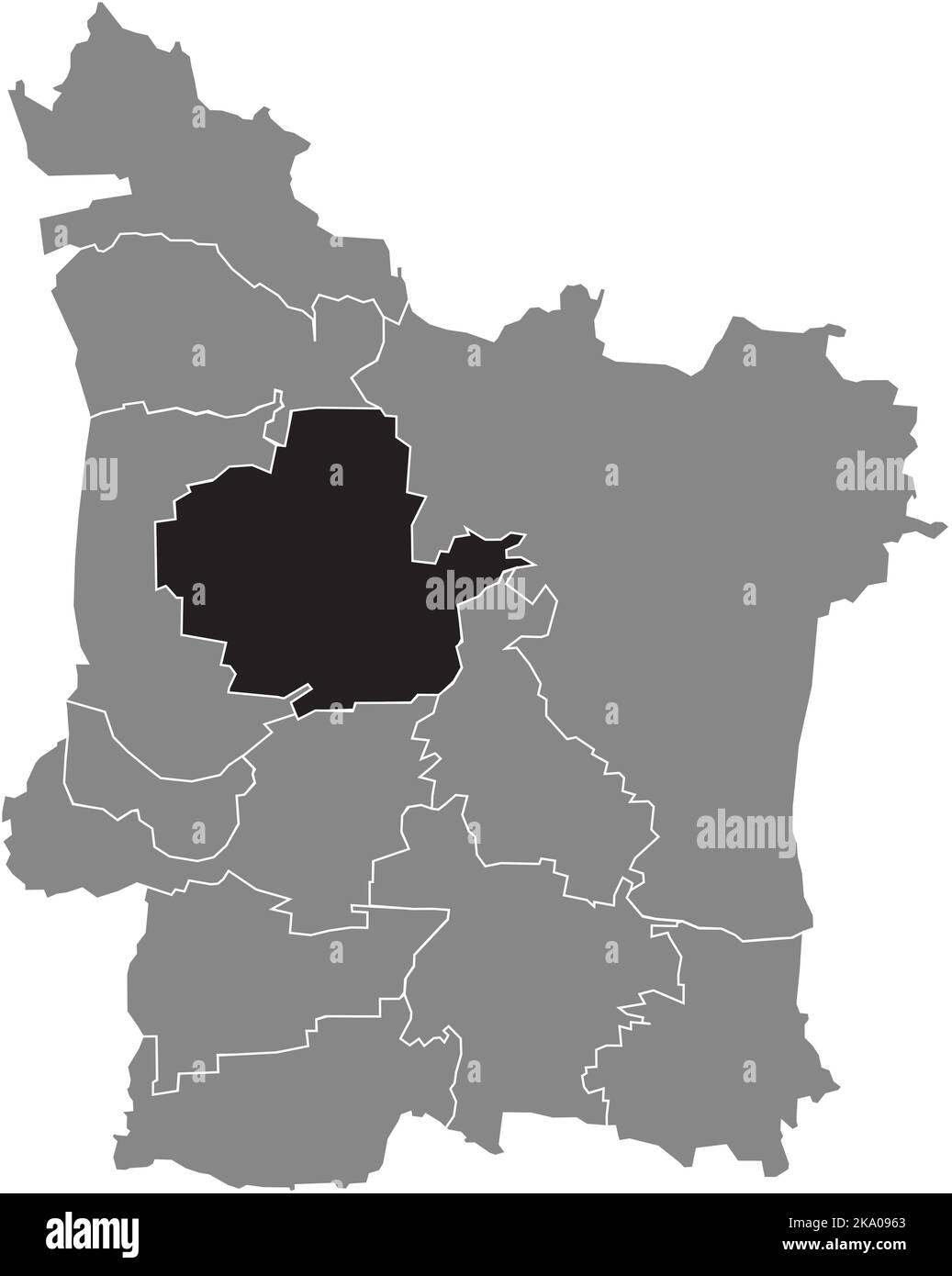 Lageplan des BEZIRKS BÜCHENBACH, ERLANGEN Stock Vektor