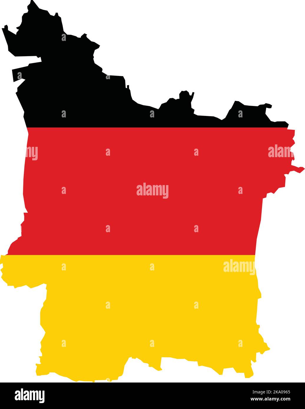 Flaggenkarte von ERLANGEN, DEUTSCHLAND Stock Vektor